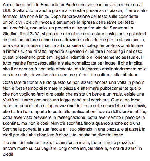 Vergognoso linciaggio omofobo del Presidente Centro Studi Danteschi su Facebook: "Rotti in culo, morirete tutti di AIDS"