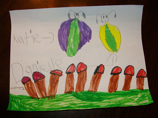 Bambini che disegnano peni per sbaglio