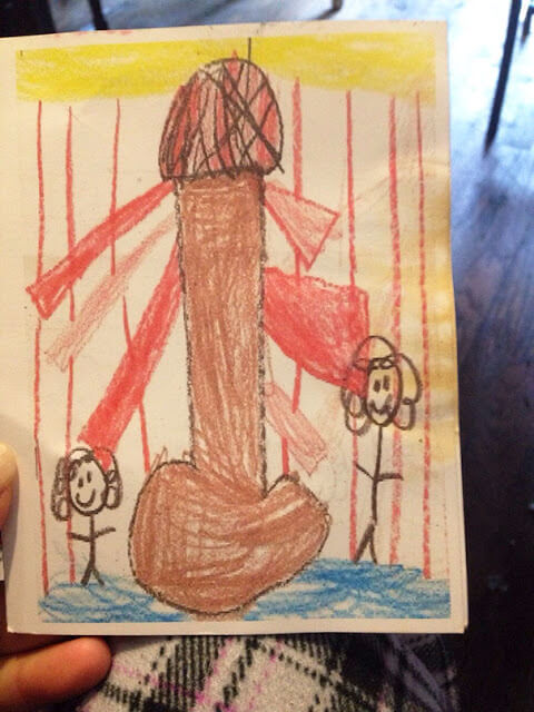 Bambini che disegnano peni per sbaglio