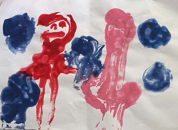 Bambini che disegnano peni per sbaglio
