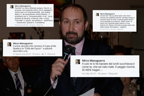 Vergognoso linciaggio omofobo del Presidente Centro Studi Danteschi su Facebook: "Rotti in culo, morirete tutti di AIDS" - mirco manuguerra - Gay.it