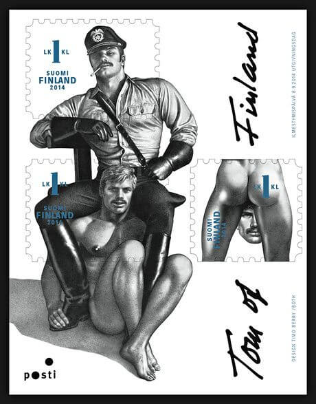 Nel 2014 la Finlandia emette una serie di francobolli dedicata a Tom of Finland, uno dei più importanti illustratori omoerotici del XXesimo secolo.