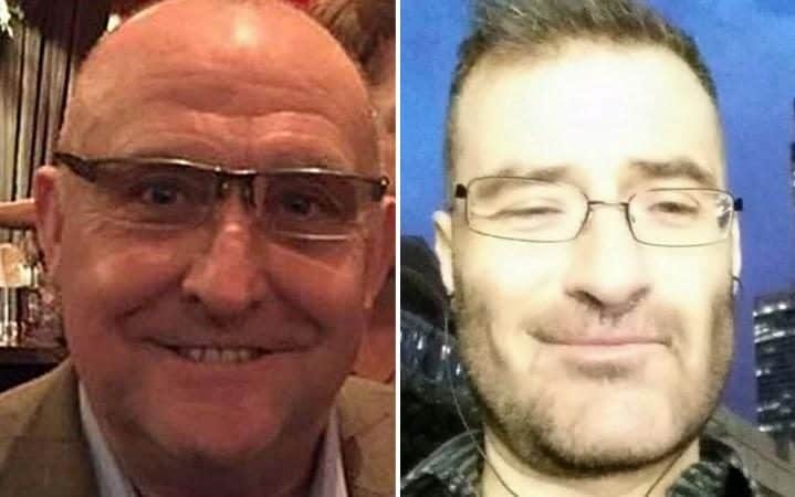 A sinistra la vittima, Gordon Semple. A destra Stefano Brizzi, l'italiano accusato di averlo ucciso.