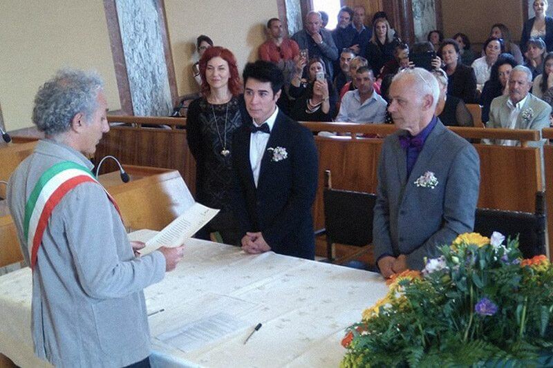 Giornata storica a Latina: prima unione civile tra Gianfranco e Marco