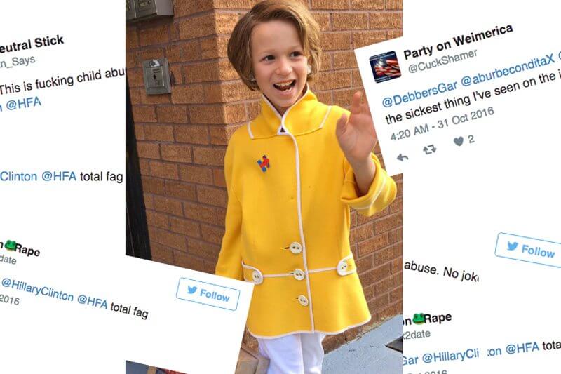 8 anni, per Halloween si traveste da Hillary Clinton: piovono insulti omofobi