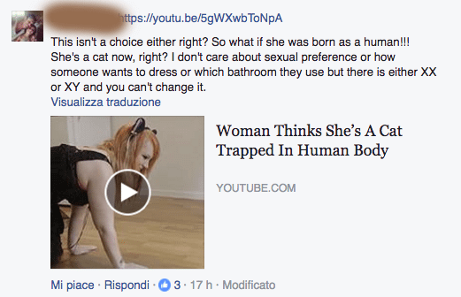 Cascata di commenti transfobici sotto il video di Felix, teenager trans FtM - Schermata 2016 12 15 alle 16.14.26 - Gay.it