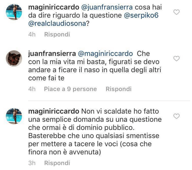 Claudio Sona e Juan Fran Sierra sono fidanzati? Le prove e i commenti su Instagram - Schermata 2016 12 21 alle 11.56.13 - Gay.it