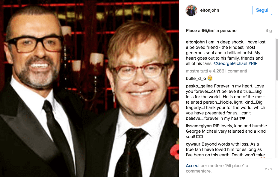 Elton John si esibirà al funerale di George Michael - Schermata 2016 12 29 alle 12.15.09 - Gay.it