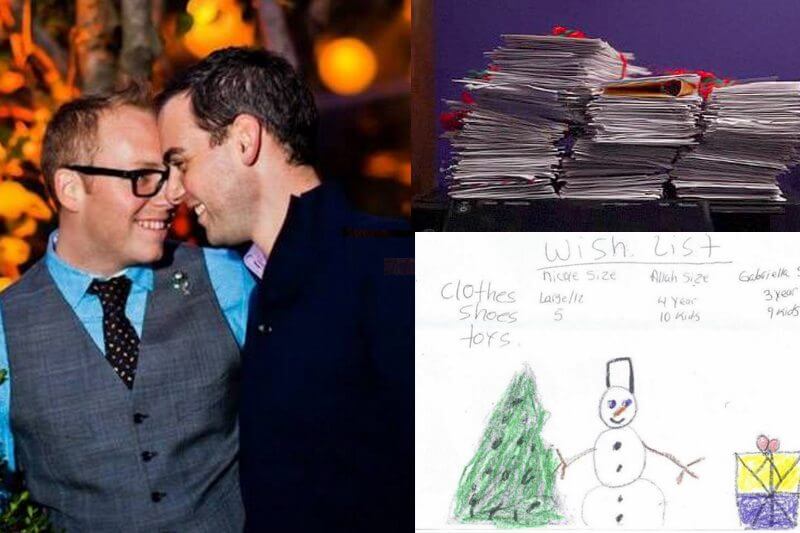 Questa coppia sta ricevendo (per sbaglio) centinaia di lettere per Babbo Natale e sta rispondendo a tutte - lettere - Gay.it