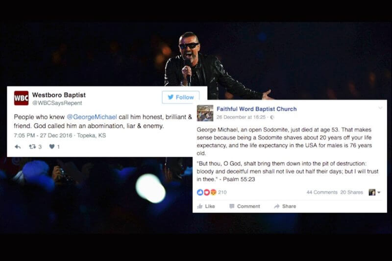 “L’ultimo Natale prima dell’inferno”: gli ignobili messaggi della Chiesa di Westboro contro George Michael