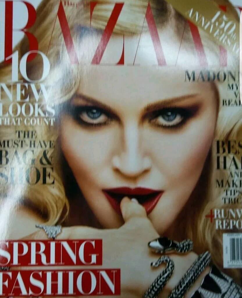 Madonna in copertina per i 150 anni di Harper’s Bazaar