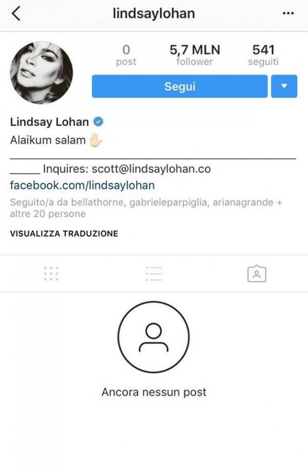 Lindsay Lohan cancella Instagram: probabile conversione all'Islam - Lindsay Lohan - Gay.it
