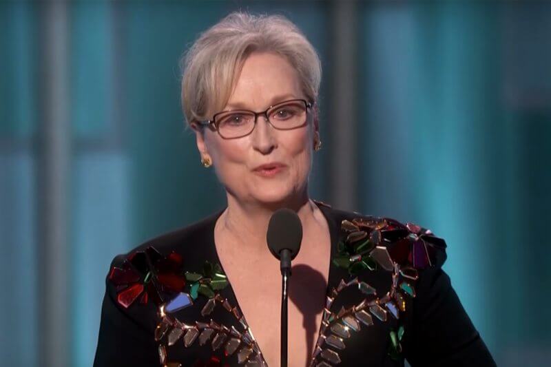 Golden Globe, Meryl Streep sul suo disprezzo per Trump: “Umilia i più deboli”