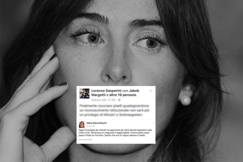 Il vergognoso insulto di un consigliere leghista contro Boschi e unioni civili