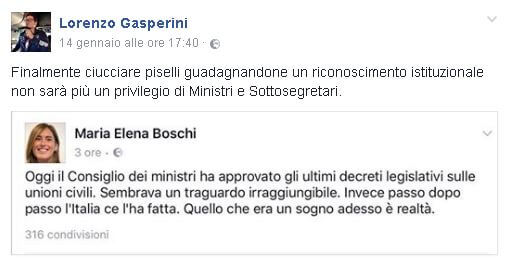 Il vergognoso insulto di un consigliere leghista contro Boschi e unioni civili - unioni civili boschi - Gay.it