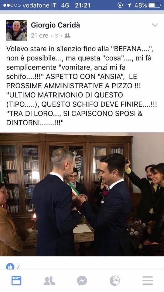 Unioni civili in Calabria, scoppia la polemica a Pizzo. Ecco la risposta epica del sindaco - unioni civili calabria - Gay.it