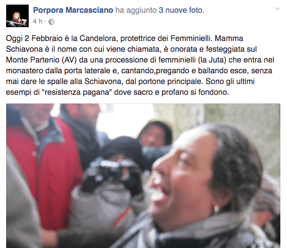 La processione dei femminielli: così oggi 2 febbraio si celebra la Candelora - Schermata 2017 02 02 alle 17.05.15 - Gay.it