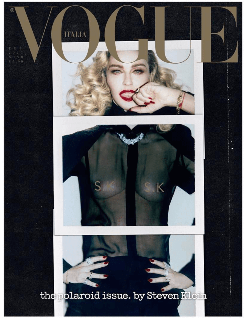 Madonna in copertina su Vogue Italia fotografata da Steven Klein