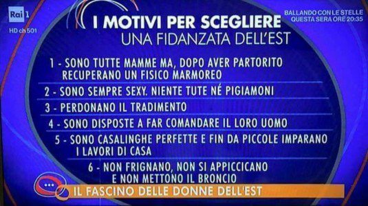 Lista sulle donne dell'est: la Rai chiude il programma di Paola Perego - LISTA DONNE EST - Gay.it