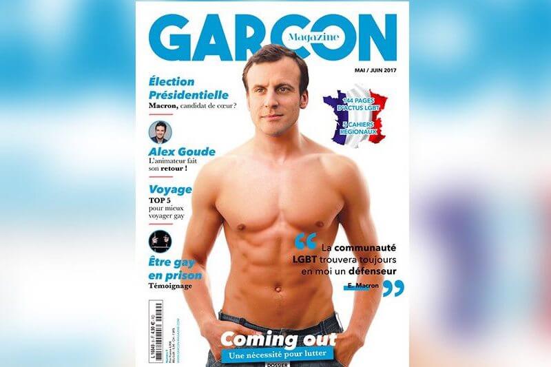 Garçon Magazine, polemiche per il ‘coming out’ di Emmanuel Macron (a torso nudo in copertina)