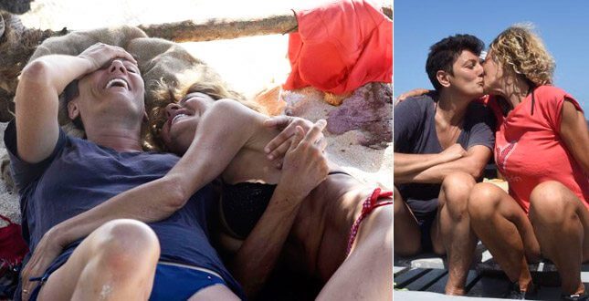 Eva Grimaldi: "Giù le mani dalla mia storia con Imma Battaglia" - grimaldi battaglia bacio isola famosi 645 - Gay.it