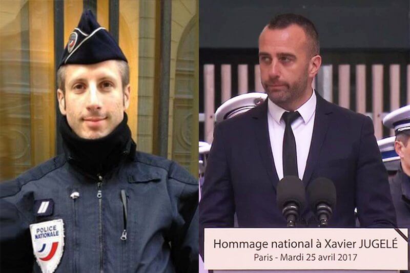 La toccante cerimonia ufficiale per il poliziotto ucciso a Parigi, il compagno: “Non provo odio ma un profondo dolore, ti amerò sempre”