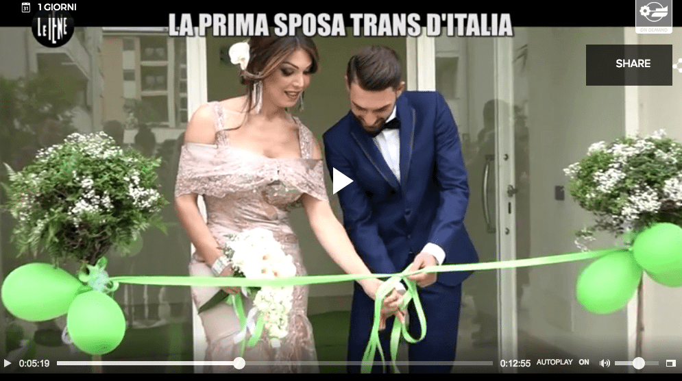 Alle Iene il matrimonio di Alessia, la prima sposa trans d'Italia - Schermata 2017 05 01 alle 16.18.03 - Gay.it