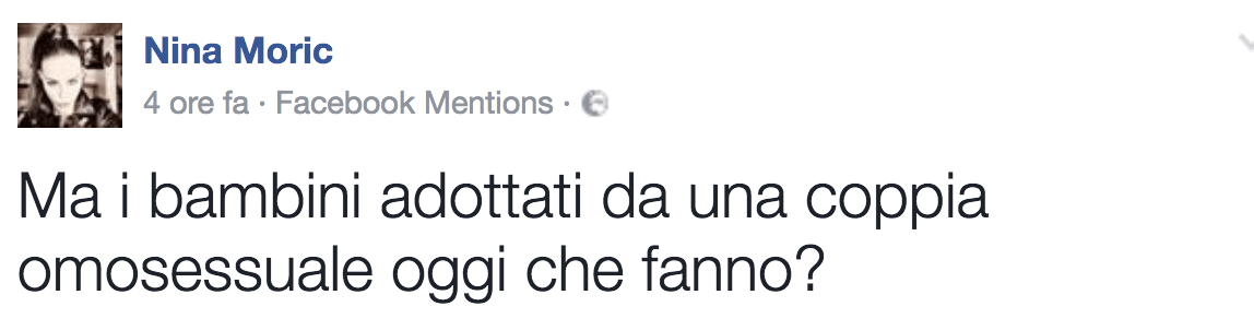 Festa della Mamma, Nina Moric e Vittorio Sgarbi la tramutano in una Festa dell'Omofobia - Schermata 2017 05 14 alle 17.43.48 - Gay.it