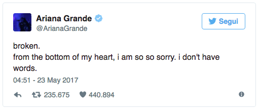 Attentato al concerto di Ariana Grande: 22 morti e almeno 59 feriti - Schermata 2017 05 23 alle 06.01.42 - Gay.it