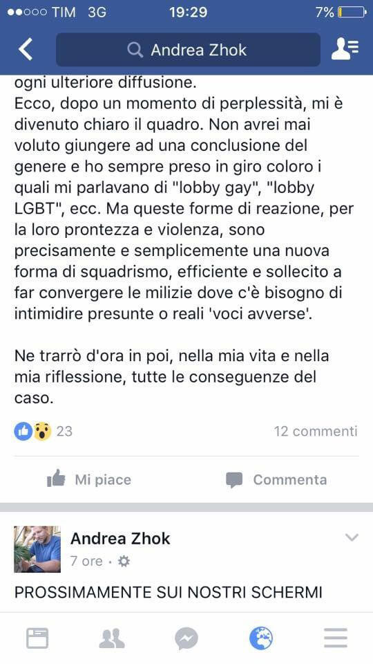 Il prof della Statale contro femminismo e studi di genere rincara la dose: "La lobby gay è il nuovo fascismo" - photo 2017 05 04 15 17 27 - Gay.it