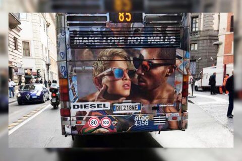 Denuncia la pubblicità che mostra "due gay perversi che istigano alla pedofilia": in realtà è una normale coppia etero - pubblicità diesel - Gay.it