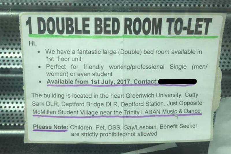 Londra, uomo affitta una camera doppia: "Ma niente poveri, gay e lesbiche" - londra 1 - Gay.it