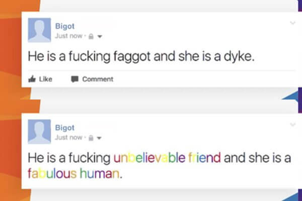 Ecco l'estensione di Google che trasforma gli insulti omofobi in parole arcobaleno - love wins 2 - Gay.it