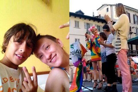 Lukas, 12 anni, dal palco del Pavia Pride: "Voglio bene alla mia amica trans, perché la devo nascondere?" - pavia - Gay.it