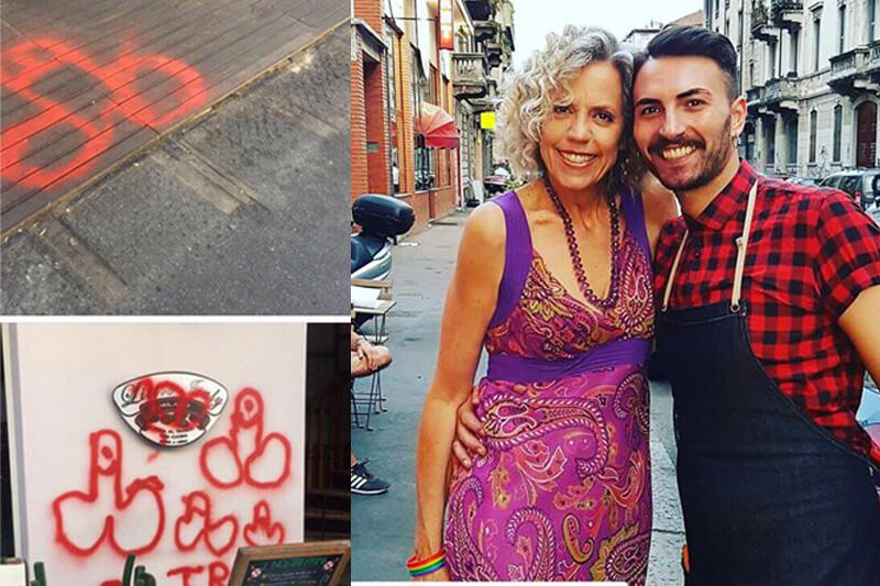La pizzeria LGBT friendly di Milano Little Italy vittima di attacco omofobico