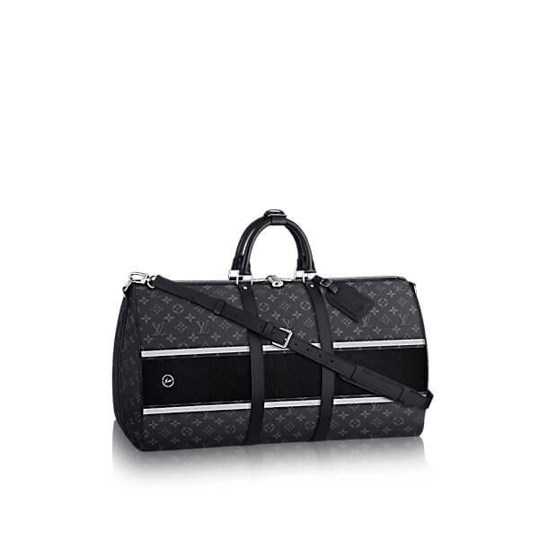 10 borse da viaggio per le vacanze estive (e non solo) - louis vuitton keepall 45 bandouli%C3%A8re monogram eclipse flash viaggio M43413 PM2 Front view - Gay.it