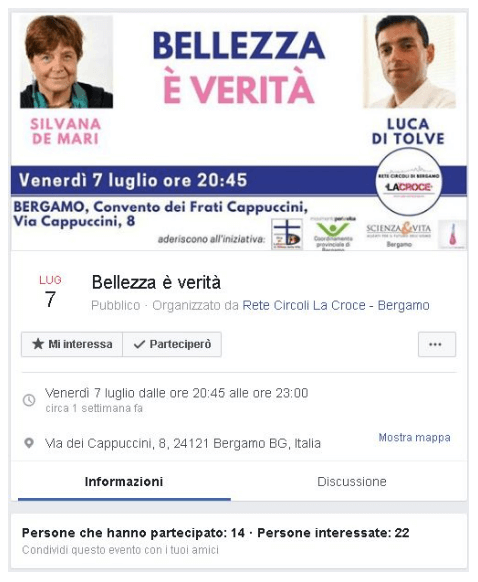 Dai frati cappuccini di Bergamo l'evento anti-LGBT con la dottoressa omofoba De Mari e Luca "era gay" Di Tolve - Schermata 2017 08 07 alle 08.47.06 - Gay.it