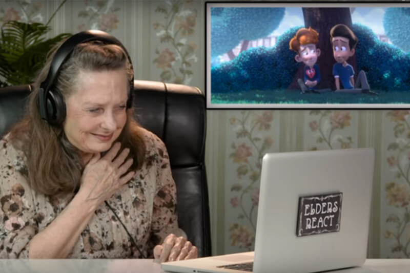 La reazioni degli anziani che guardano In A Heartbeat, il corto d’animazione sull’amore gay