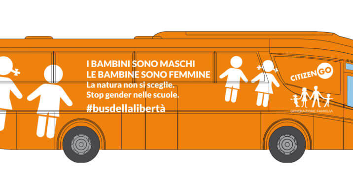 Gay Center, appello a 5 sindaci: "Stop al Bus della Libertà e ai manifesti anti-trans" - bus libert%C3%A0 1 - Gay.it