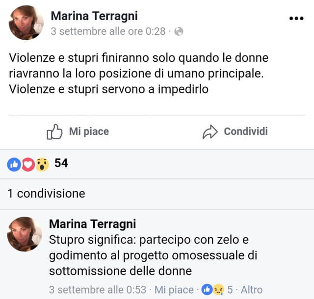 Marina Terragni: "Lo stupro è un progetto omosessuale di sottomissione della donna" - marina terragni sullo stupro - Gay.it