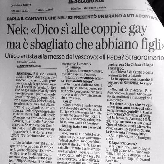 Duri da battere: anche i matrimoni gay nel nuovo video di Max Pezzali, Nek e Francesco Renga - nek 1 - Gay.it