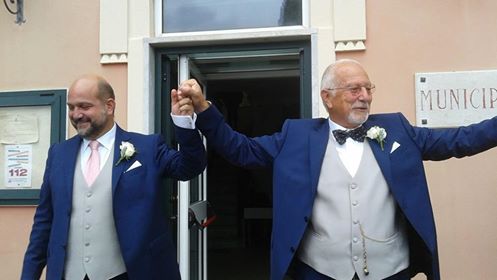 Fondò l'Arcigay: a 76 anni Pietro Tarallo si unisce civilmente per la prima volta - pieve ligure 1 - Gay.it