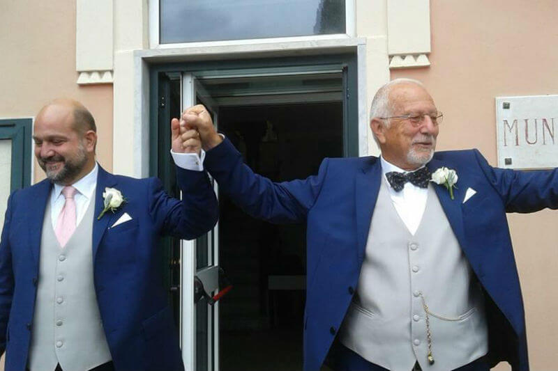 Fondò l’Arcigay: a 76 anni Pietro Tarallo si unisce civilmente per la prima volta