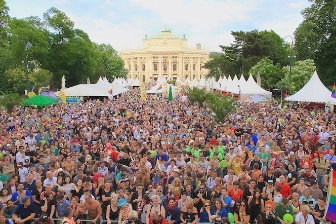 Parties, Pride, Film festival, ma soprattutto i leggendari Balli: Vienna coinvolge ed emoziona. - Dominik Steinmair vienna pride 2014 1 - Gay.it