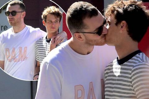 Sam Smith sogna un figlio con Brandon Flynn: 'Lui è tutto ciò che sognavo di avere' - PAY MAIN Sam Smith Kisses New Boyfriend Brandon Flynn - Gay.it
