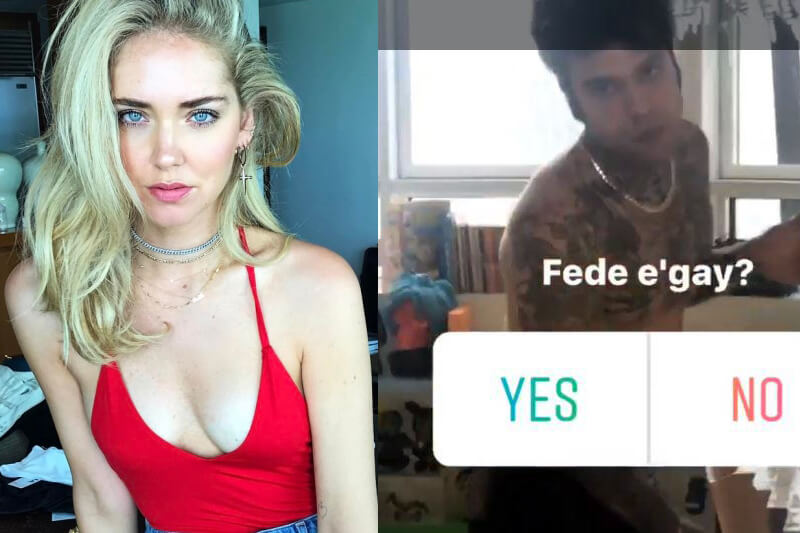 Chiara Ferragni lancia il sondaggio su Instagram: “Fedez è gay?”