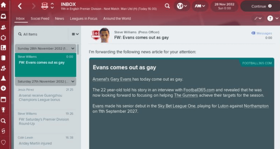 Videogiochi, la rivoluzione di Football Manager: si potrà dichiararsi gay - videogiochi 2 - Gay.it