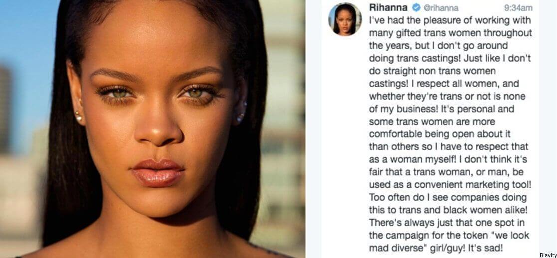 Rihanna risponde al fan: "Non uso le persone trans per marketing" - rihanna 3 - Gay.it