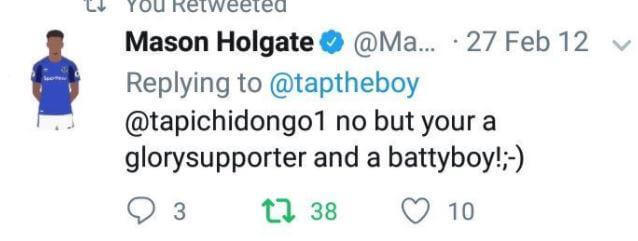 Mason Holgate, tweet omofobi: nei guai il calciatore dell'Everton - Mason Holgate tweet 2 - Gay.it