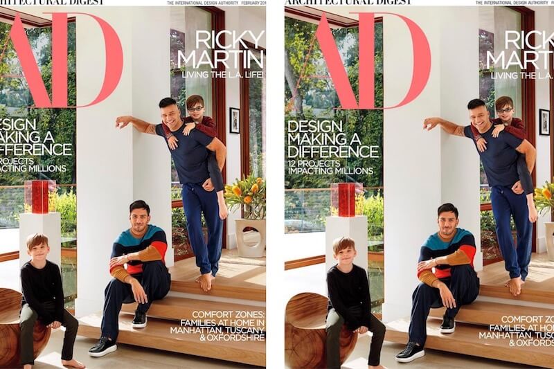 Ricky Martin con Jwan Yosef mette la sua splendida famiglia in copertina